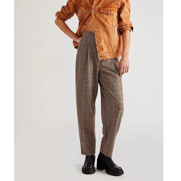 NWT Free People Posey Plaid Pants - Picture 1 of 7